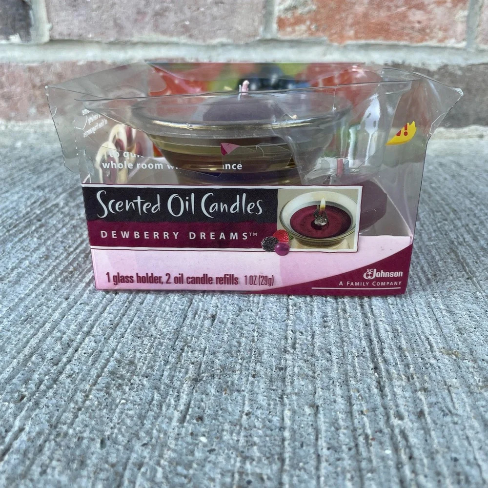 Glade Scented Oil Candles and Warmer- Dewberry Dreams NEW NOS
